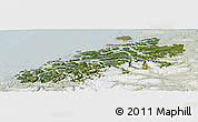 Satellite Panoramic Map of More og Romsdal, lighten