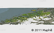 Satellite Panoramic Map of More og Romsdal, semi-desaturated