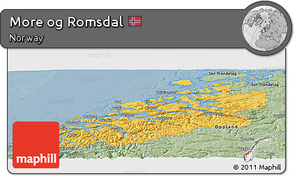 Savanna Style Panoramic Map of More Og Romsdal
