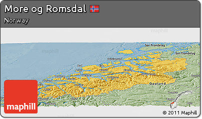 Savanna Style Panoramic Map of More Og Romsdal