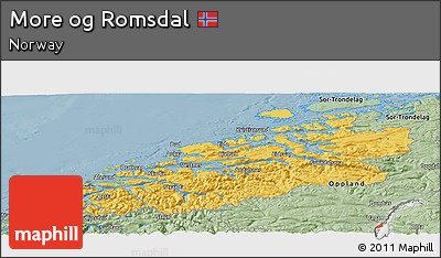 Savanna Style Panoramic Map of More Og Romsdal