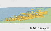Savanna Style Panoramic Map of More og Romsdal, single color outside