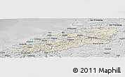 Shaded Relief Panoramic Map of More og Romsdal, desaturated