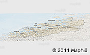 Shaded Relief Panoramic Map of More og Romsdal, lighten