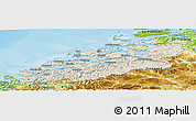 Shaded Relief Panoramic Map of More og Romsdal, physical outside