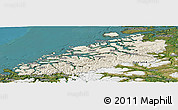 Shaded Relief Panoramic Map of More og Romsdal, satellite outside