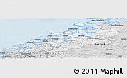 Silver Style Panoramic Map of More og Romsdal
