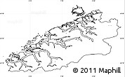 Blank Simple Map of More og Romsdal, cropped outside, no labels