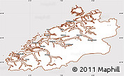 Classic Style Simple Map of More og Romsdal, cropped outside