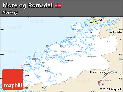 Classic Style Simple Map of More Og Romsdal