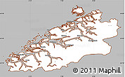 Gray Simple Map of More og Romsdal, cropped outside