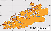 Political Simple Map of More og Romsdal, cropped outside
