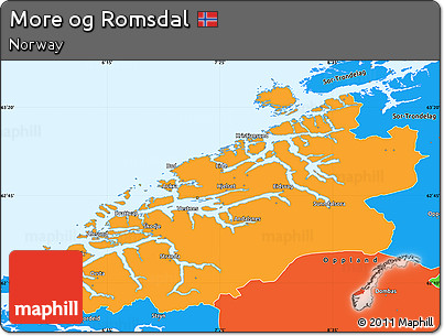 Political Simple Map of More Og Romsdal