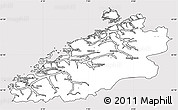 Silver Style Simple Map of More og Romsdal, cropped outside