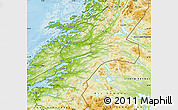 Physical Map of Nord-Trondelag