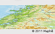 Physical Panoramic Map of Nord-Trondelag