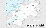 Silver Style Simple Map of Nord-Trondelag