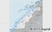 Gray 3D Map of Nordland