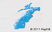 Political 3D Map of Nordland, cropped outside
