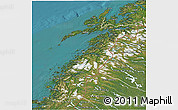 Satellite 3D Map of Nordland