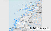 Silver Style 3D Map of Nordland