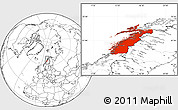 Blank Location Map of Nordland