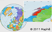 Political Location Map of Nordland
