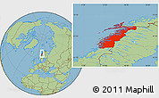 Savanna Style Location Map of Nordland