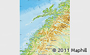 Physical Map of Nordland