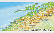 Physical Panoramic Map of Nordland