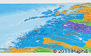 Political Panoramic Map of Nordland