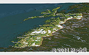 Satellite Panoramic Map of Nordland, darken