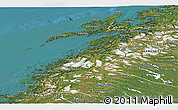 Satellite Panoramic Map of Nordland