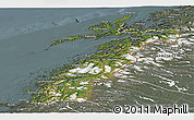 Satellite Panoramic Map of Nordland, semi-desaturated