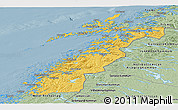 Savanna Style Panoramic Map of Nordland