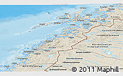 Shaded Relief Panoramic Map of Nordland