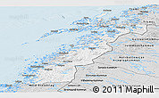 Silver Style Panoramic Map of Nordland