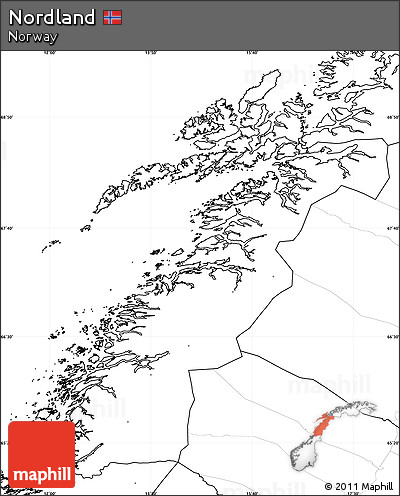 Blank Simple Map of Nordland, no labels
