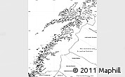 Blank Simple Map of Nordland
