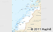 Classic Style Simple Map of Nordland