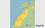 Savanna Style Simple Map of Nordland