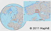 Gray Location Map of Oslo
