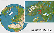 Satellite Location Map of Oslo