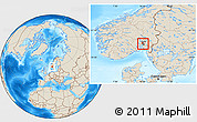 Shaded Relief Location Map of Oslo