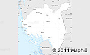 Silver Style Simple Map of Ostfold