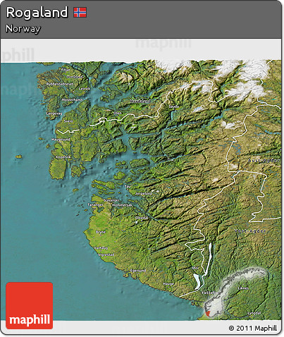 Satellite 3D Map of Rogaland