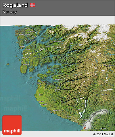 Satellite 3D Map of Rogaland