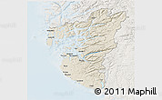 Shaded Relief 3D Map of Rogaland, lighten