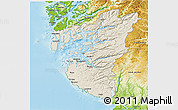 Shaded Relief 3D Map of Rogaland, physical outside