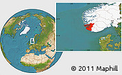 Satellite Location Map of Rogaland, highlighted country